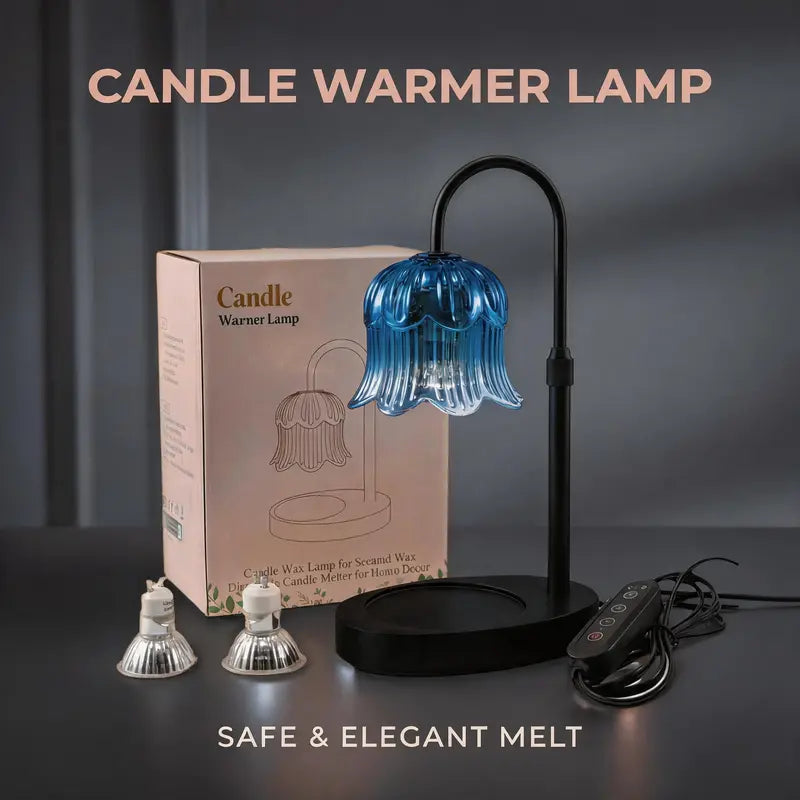 Modern Metal Candle Warmer Lamp with Timer & Brightness Control Adjustable Flameless Safety Cylindrical Decorative for Home Decor & Relaxation Amber-Scented Jar Candle Warmer Lamp